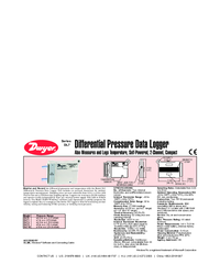 Thumbnail of document Data Sheet - DL7 Differential Pressure Data Logger